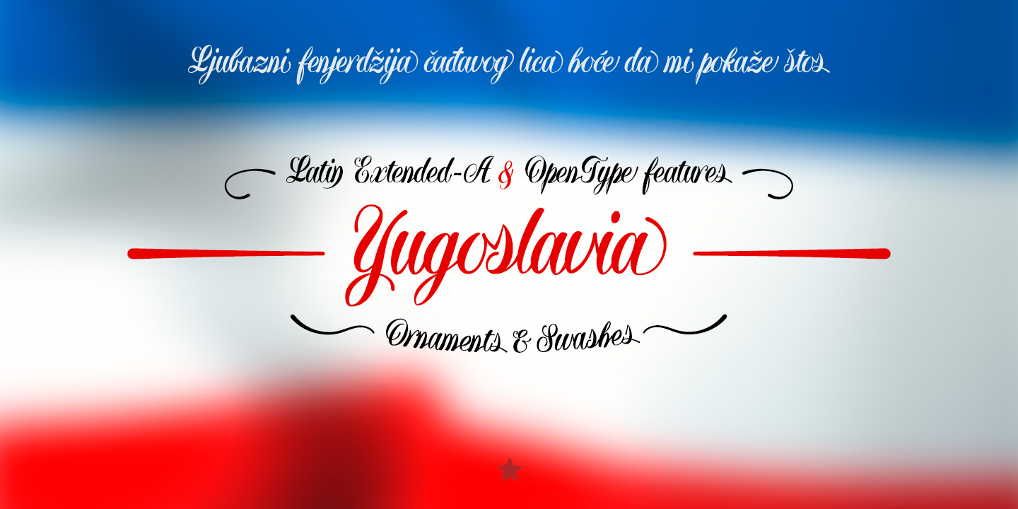 Beispiel einer Yugoslavia-Schriftart #5